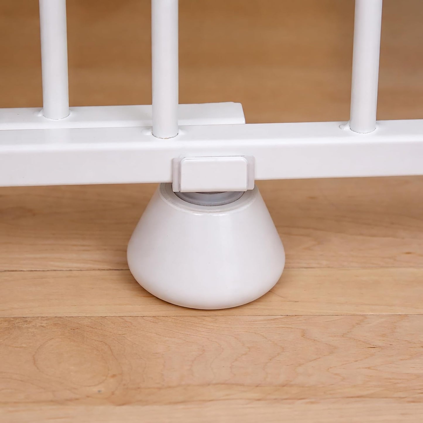 2-in-1 Extra Tall Easy Swing Stairway and Hallway Walk Through Baby Gate, White, 24" - 40.5" Wide