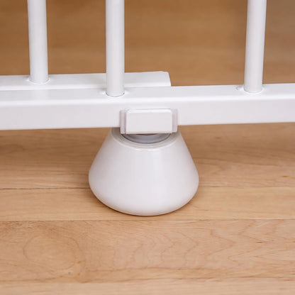 2-in-1 Extra Tall Easy Swing Stairway and Hallway Walk Through Baby Gate, White, 24" - 40.5" Wide