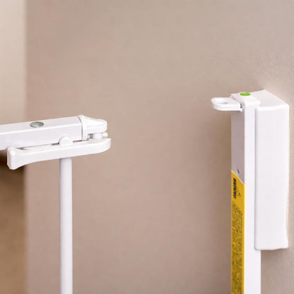 2-in-1 Extra Tall Easy Swing Stairway and Hallway Walk Through Baby Gate, White, 24" - 40.5" Wide