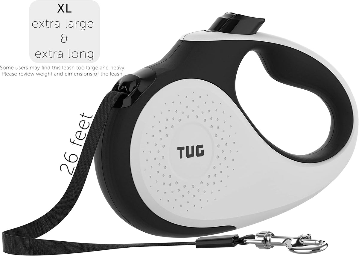 Original Retractable Dog Leash, 16 ft (Large, White)