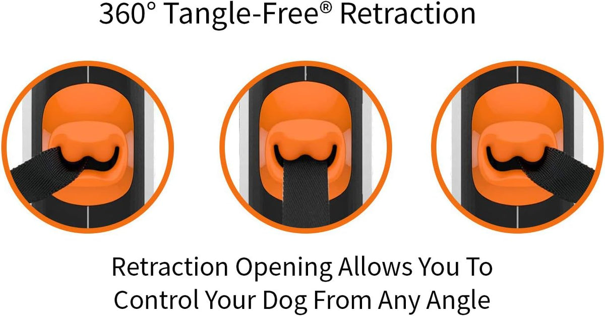 Original Retractable Dog Leash, 16 ft (Large, White)