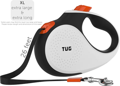 Original Retractable Dog Leash, 16 ft (Large, White)