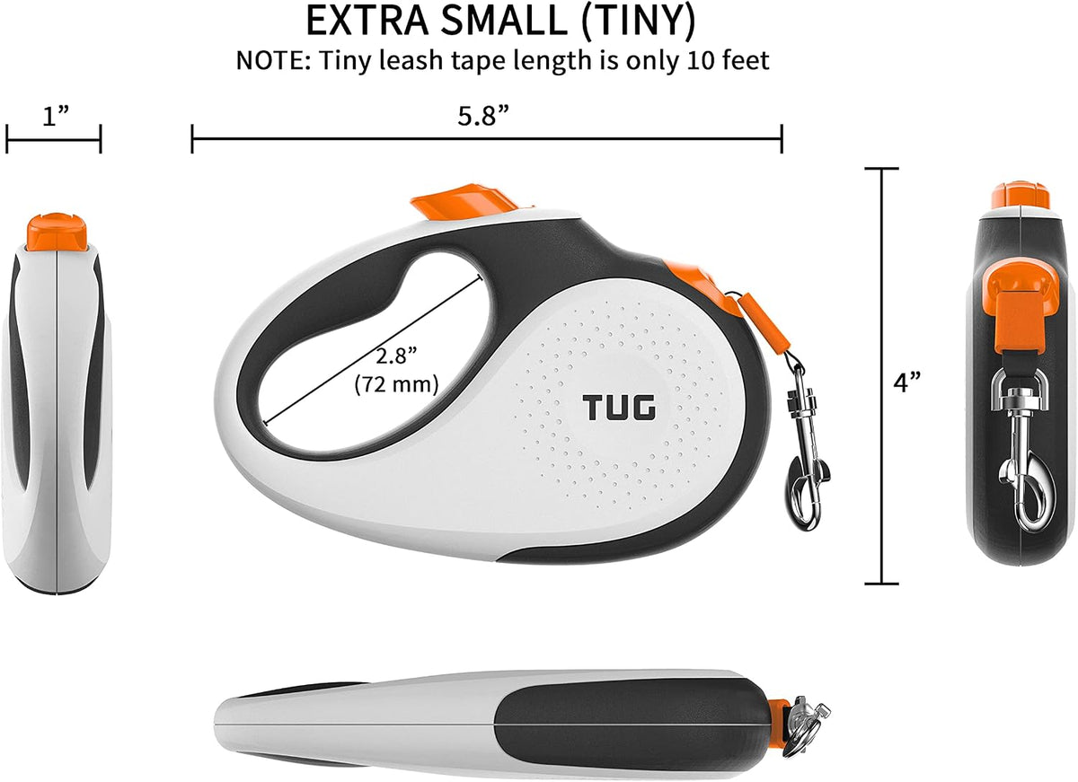 Original Retractable Dog Leash, 16 ft (Large, White)