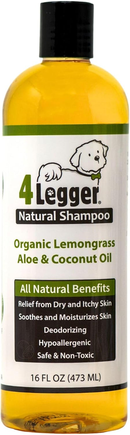 All Natural Organic Oatmeal Dog Shampoo for Itchy Skin with Aloe, Coconut & Lavender Essential Oil, Hypoallergenic, Moisturizing for Normal, Dry, Itchy, or Sensitive Skin, USA Made, 16 oz