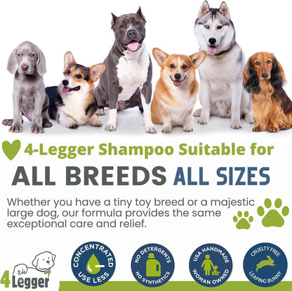 All Natural Organic Oatmeal Dog Shampoo for Itchy Skin with Aloe, Coconut & Lavender Essential Oil, Hypoallergenic, Moisturizing for Normal, Dry, Itchy, or Sensitive Skin, USA Made, 16 oz