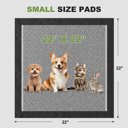 Charcoal Puppy Pads, XL 28"x34", All Edge-Wrapped, Odor-Control Thick Pad