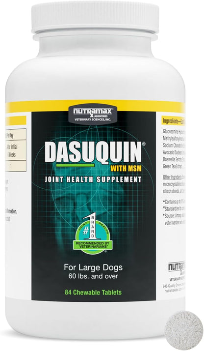Nutramax Dasuquin MSM Joint Supplement, Large Dogs Chewable Tablets