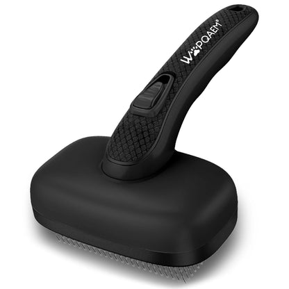 Self Cleaning Slicker Brush for Dog and Cat Shedding | Skin Friendly Deshedding Brush for Short or Long Haired Dogs & Cats, One-Click Retractable for Easy Cleaning Flying Hair
