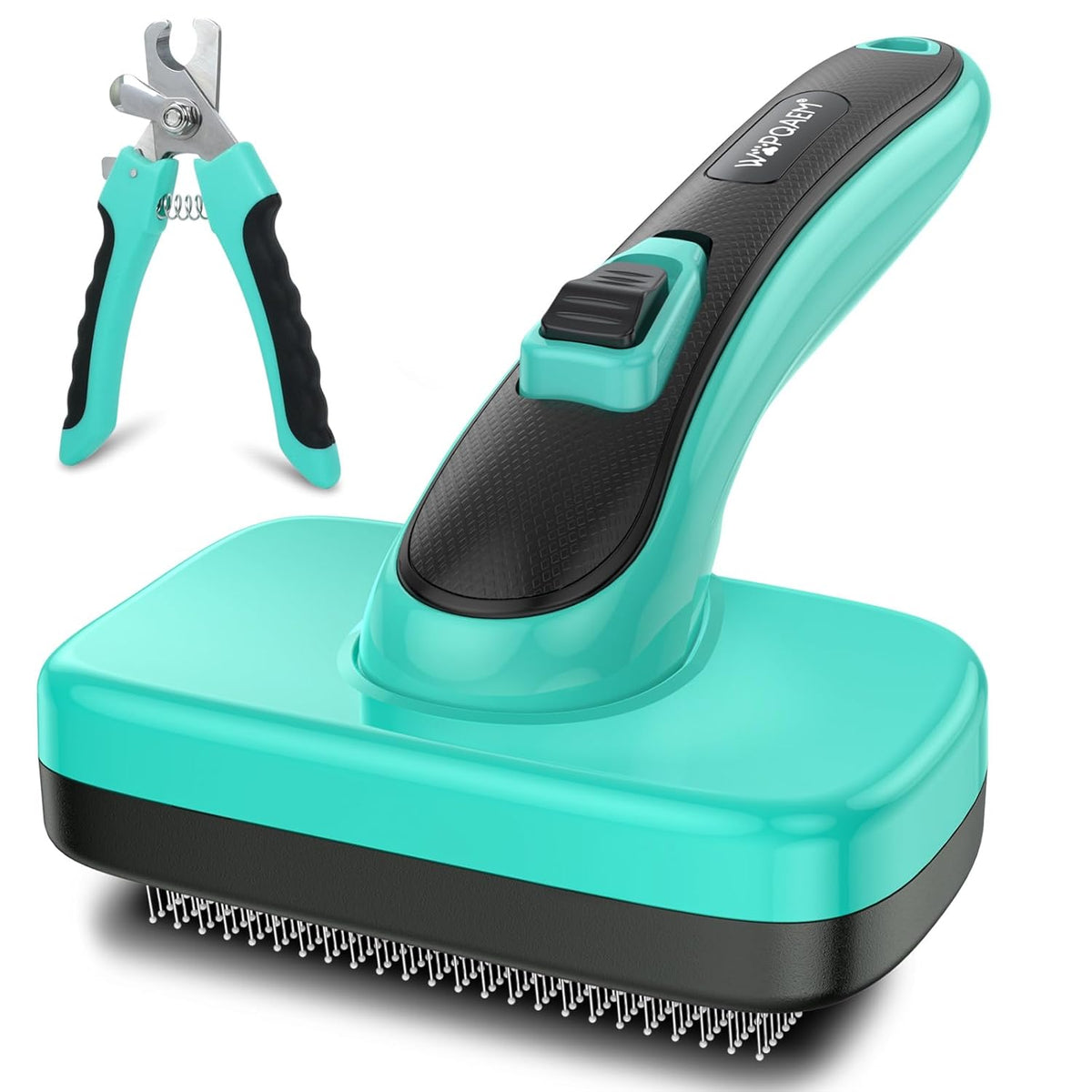 Self Cleaning Slicker Brush for Dog and Cat Shedding | Skin Friendly Deshedding Brush for Short or Long Haired Dogs & Cats, One-Click Retractable for Easy Cleaning Flying Hair