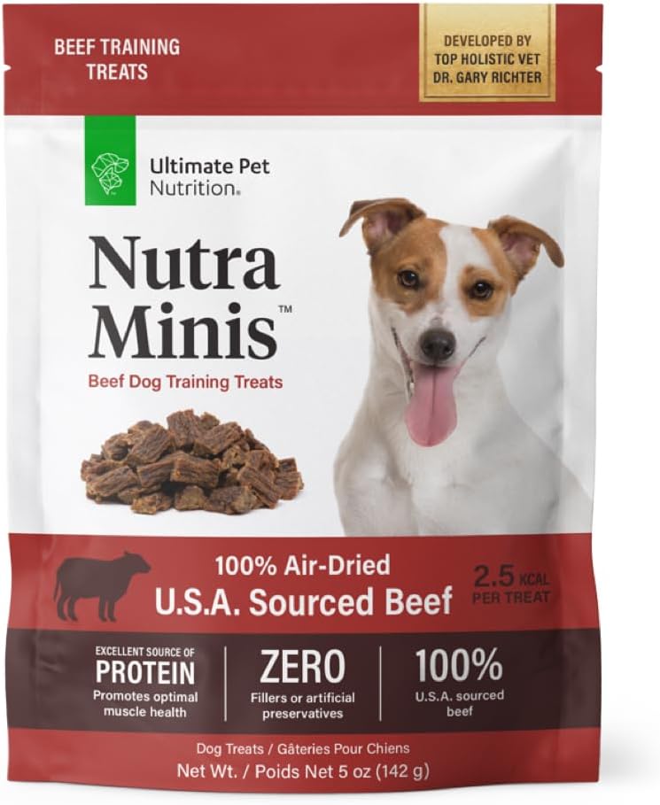 Nutra Minis Air-Dried Dog Training Treats, Beef