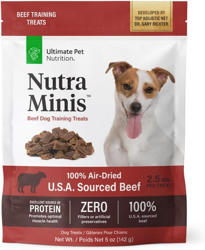 Nutra Minis Air-Dried Dog Training Treats, Beef