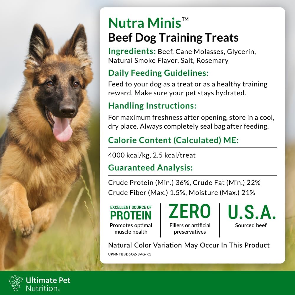 Nutra Minis Air-Dried Dog Training Treats, Beef