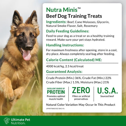 Nutra Minis Air-Dried Dog Training Treats, Beef