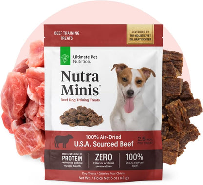Nutra Minis Air-Dried Dog Training Treats, Beef