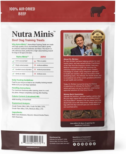 Nutra Minis Air-Dried Dog Training Treats, Beef