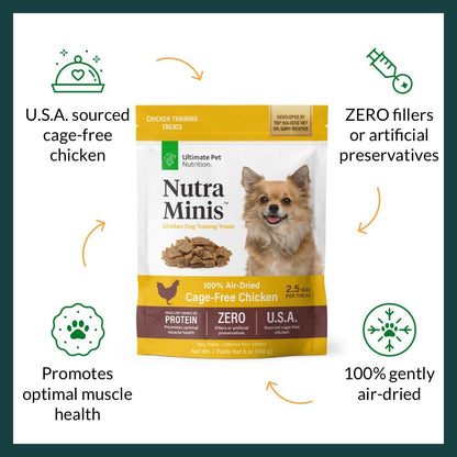 Nutra Minis Air-Dried Dog Training Treats, Beef