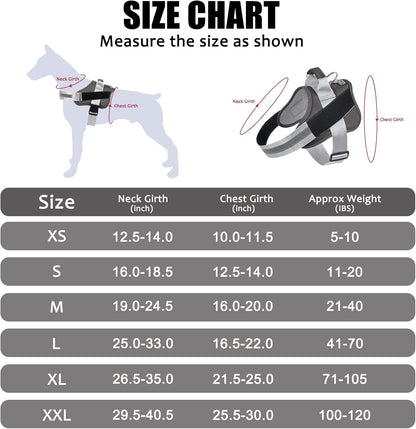 Dog Harness, No-Pull Reflective Dog Vest, Breathable Adjustable Pet Harness with Handle for Outdoor Walking - No More Pulling, Tugging or Choking (Blue, S)