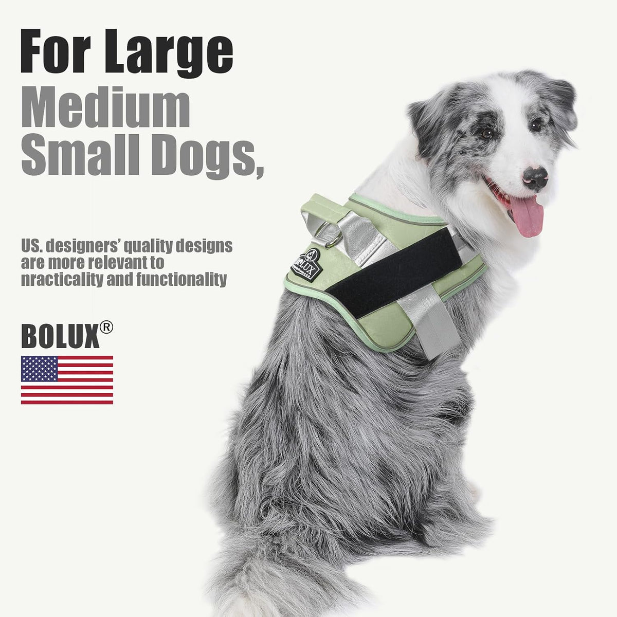 Dog Harness, No-Pull Reflective Dog Vest, Breathable Adjustable Pet Harness with Handle for Outdoor Walking - No More Pulling, Tugging or Choking (Blue, S)