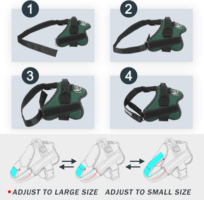 Dog Harness, No-Pull Reflective Dog Vest, Breathable Adjustable Pet Harness with Handle for Outdoor Walking - No More Pulling, Tugging or Choking (Blue, S)