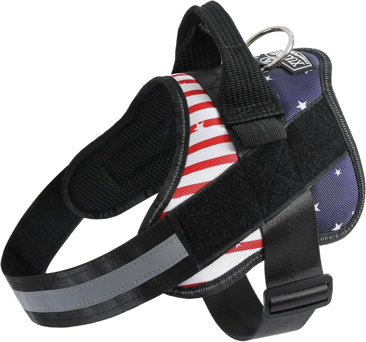 Dog Harness, No-Pull Reflective Dog Vest, Breathable Adjustable Pet Harness with Handle for Outdoor Walking - No More Pulling, Tugging or Choking (Blue, S)