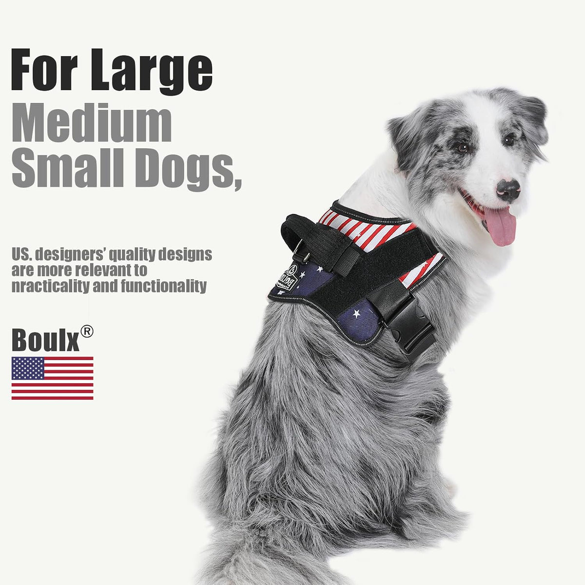Dog Harness, No-Pull Reflective Dog Vest, Breathable Adjustable Pet Harness with Handle for Outdoor Walking - No More Pulling, Tugging or Choking (Blue, S)