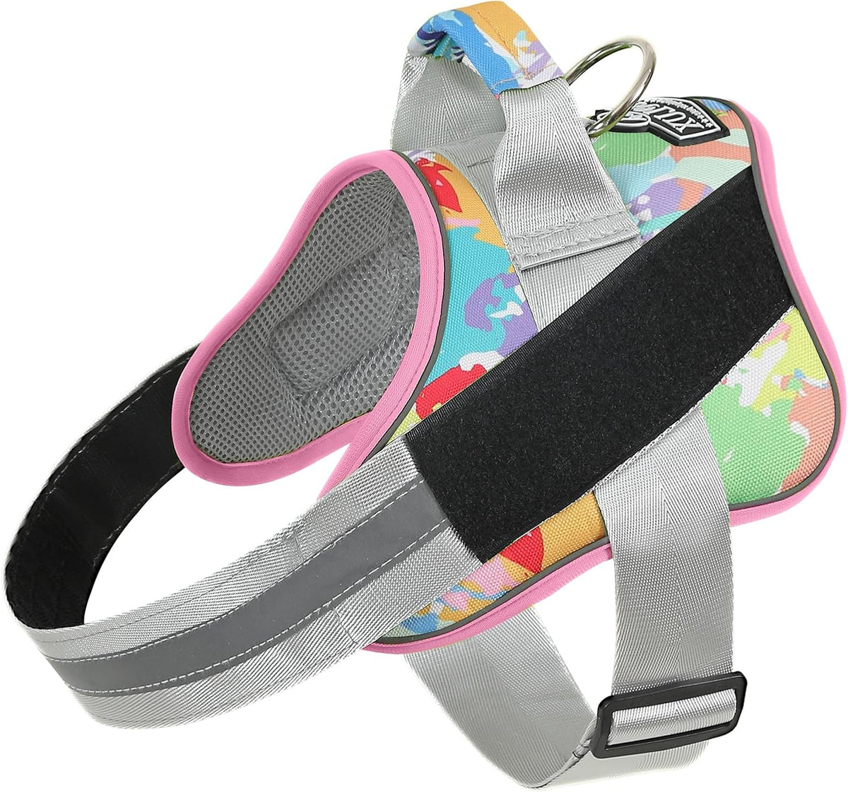 Dog Harness, No-Pull Reflective Dog Vest, Breathable Adjustable Pet Harness with Handle for Outdoor Walking - No More Pulling, Tugging or Choking (Blue, S)