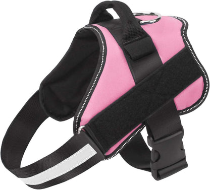 Dog Harness, No-Pull Reflective Dog Vest, Breathable Adjustable Pet Harness with Handle for Outdoor Walking - No More Pulling, Tugging or Choking (Blue, S)