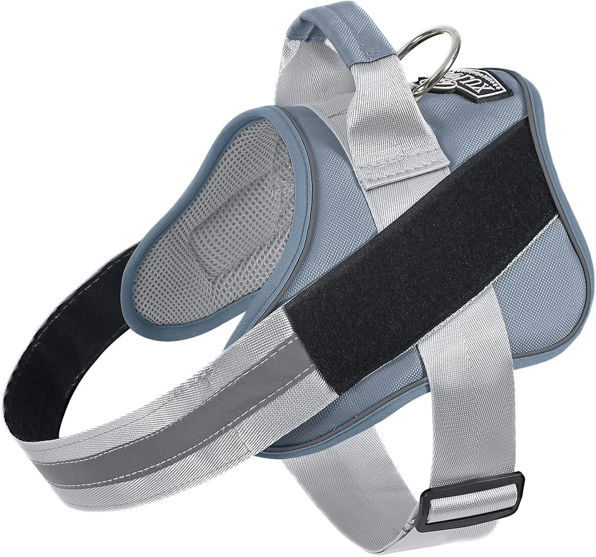 Dog Harness, No-Pull Reflective Dog Vest, Breathable Adjustable Pet Harness with Handle for Outdoor Walking - No More Pulling, Tugging or Choking (Blue, S)