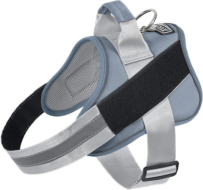 Dog Harness, No-Pull Reflective Dog Vest, Breathable Adjustable Pet Harness with Handle for Outdoor Walking - No More Pulling, Tugging or Choking (Blue, S)