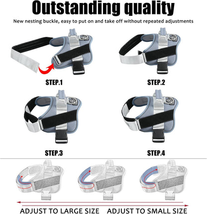 Dog Harness, No-Pull Reflective Dog Vest, Breathable Adjustable Pet Harness with Handle for Outdoor Walking - No More Pulling, Tugging or Choking (Blue, S)