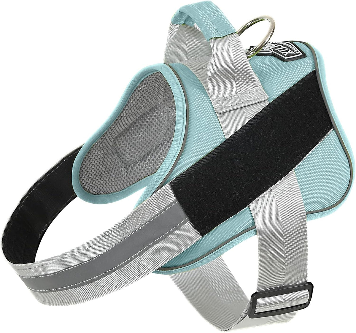 Dog Harness, No-Pull Reflective Dog Vest, Breathable Adjustable Pet Harness with Handle for Outdoor Walking - No More Pulling, Tugging or Choking (Blue, S)
