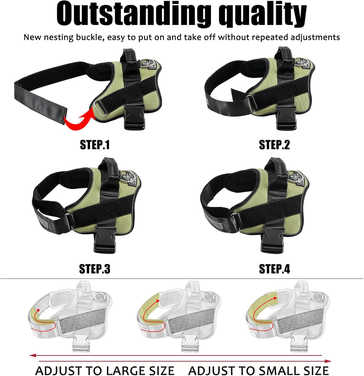 Dog Harness, No-Pull Reflective Dog Vest, Breathable Adjustable Pet Harness with Handle for Outdoor Walking - No More Pulling, Tugging or Choking (Blue, S)