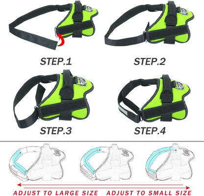 Dog Harness, No-Pull Reflective Dog Vest, Breathable Adjustable Pet Harness with Handle for Outdoor Walking - No More Pulling, Tugging or Choking (Blue, S)