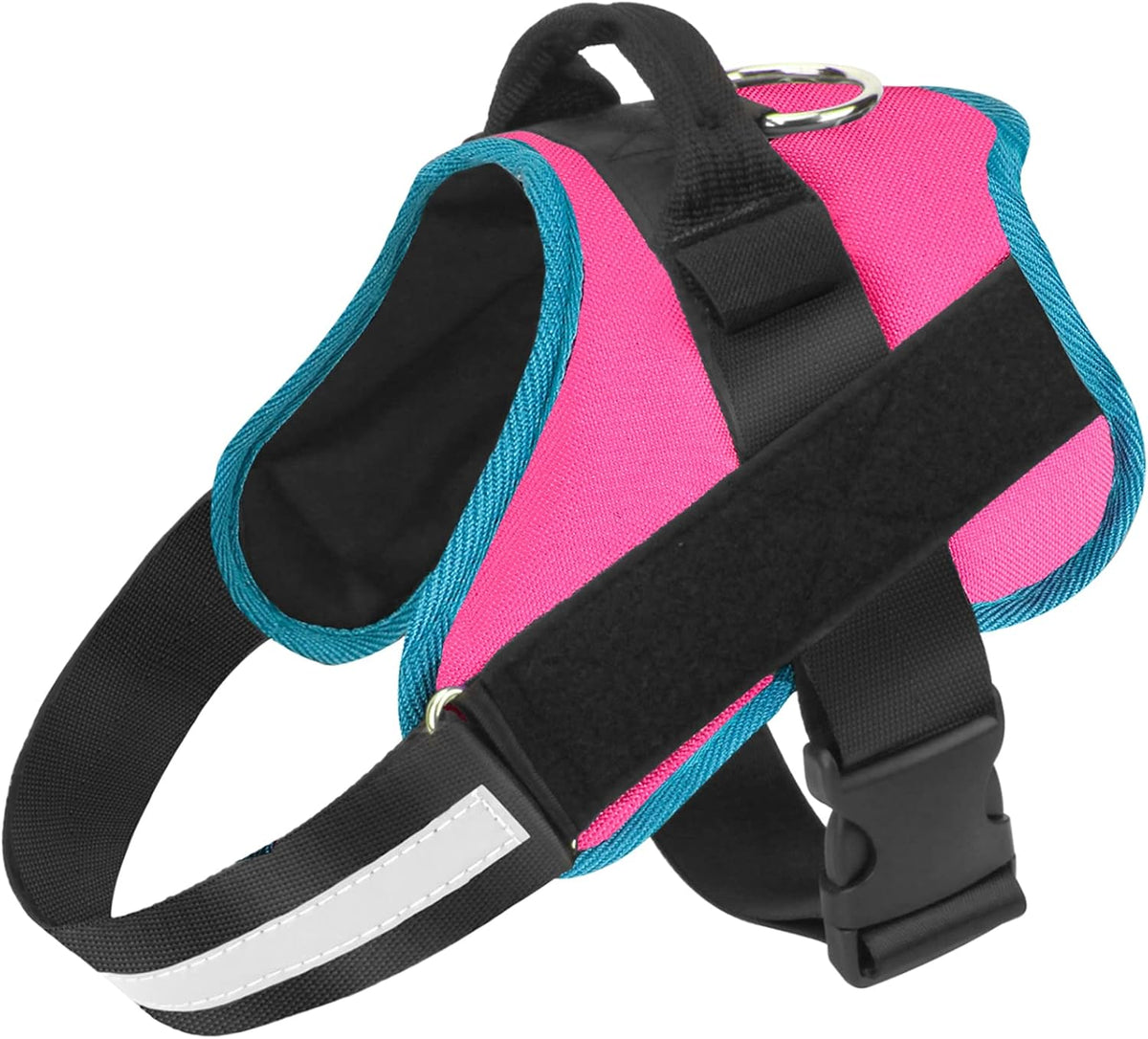 Dog Harness, No-Pull Reflective Dog Vest, Breathable Adjustable Pet Harness with Handle for Outdoor Walking - No More Pulling, Tugging or Choking (Blue, S)