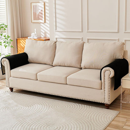 Waterproof Couch Cover for Dogs Washable,Faux Fur Pet Couch Covers for Sofa,Soft Dog Bed Cover Non-Slip Couch Covers for 3 Cushion Couch Sofa Pet Friendly (Off White, 35" x 82")