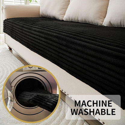 Waterproof Couch Cover for Dogs Washable,Faux Fur Pet Couch Covers for Sofa,Soft Dog Bed Cover Non-Slip Couch Covers for 3 Cushion Couch Sofa Pet Friendly (Off White, 35" x 82")