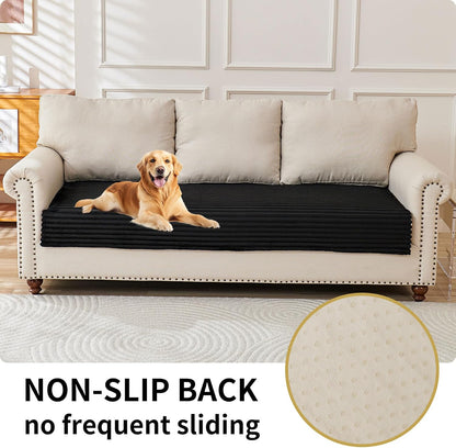 Waterproof Couch Cover for Dogs Washable,Faux Fur Pet Couch Covers for Sofa,Soft Dog Bed Cover Non-Slip Couch Covers for 3 Cushion Couch Sofa Pet Friendly (Off White, 35" x 82")