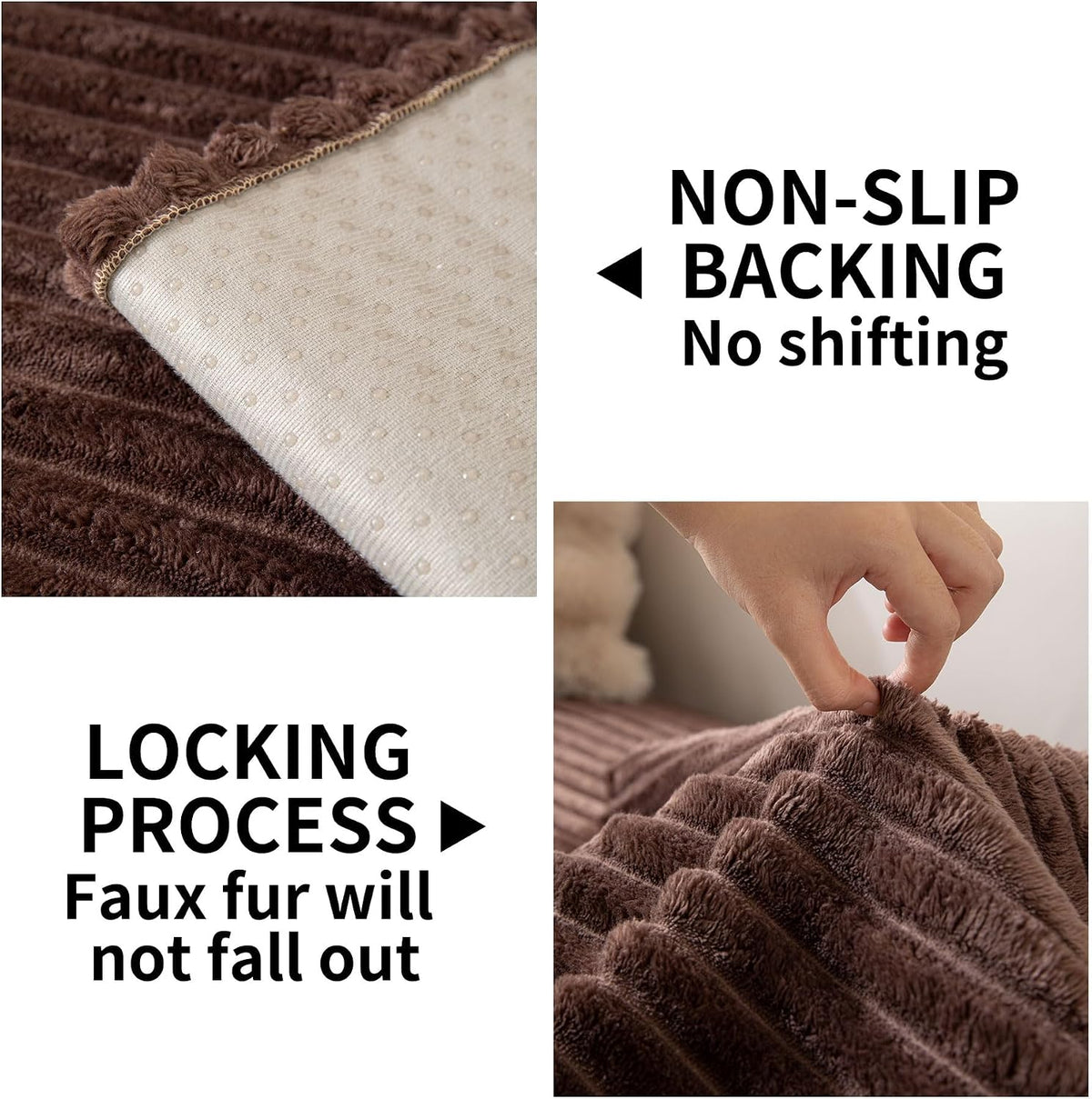 Waterproof Couch Cover for Dogs Washable,Faux Fur Pet Couch Covers for Sofa,Soft Dog Bed Cover Non-Slip Couch Covers for 3 Cushion Couch Sofa Pet Friendly (Off White, 35" x 82")