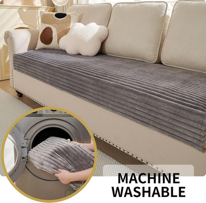 Waterproof Couch Cover for Dogs Washable,Faux Fur Pet Couch Covers for Sofa,Soft Dog Bed Cover Non-Slip Couch Covers for 3 Cushion Couch Sofa Pet Friendly (Off White, 35" x 82")