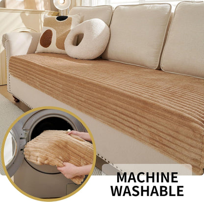 Waterproof Couch Cover for Dogs Washable,Faux Fur Pet Couch Covers for Sofa,Soft Dog Bed Cover Non-Slip Couch Covers for 3 Cushion Couch Sofa Pet Friendly (Off White, 35" x 82")