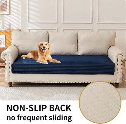 Waterproof Couch Cover for Dogs Washable,Faux Fur Pet Couch Covers for Sofa,Soft Dog Bed Cover Non-Slip Couch Covers for 3 Cushion Couch Sofa Pet Friendly (Off White, 35" x 82")