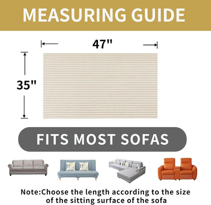 Waterproof Couch Cover for Dogs Washable,Faux Fur Pet Couch Covers for Sofa,Soft Dog Bed Cover Non-Slip Couch Covers for 3 Cushion Couch Sofa Pet Friendly (Off White, 35" x 82")