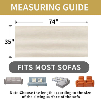 Waterproof Couch Cover for Dogs Washable,Faux Fur Pet Couch Covers for Sofa,Soft Dog Bed Cover Non-Slip Couch Covers for 3 Cushion Couch Sofa Pet Friendly (Off White, 35" x 82")