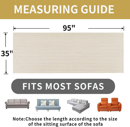 Waterproof Couch Cover for Dogs Washable,Faux Fur Pet Couch Covers for Sofa,Soft Dog Bed Cover Non-Slip Couch Covers for 3 Cushion Couch Sofa Pet Friendly (Off White, 35" x 82")
