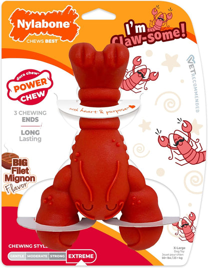 Lobster Power Chew Toy for Dogs, Dog Toys for Aggressive Chewers