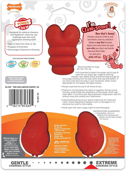 Lobster Power Chew Toy for Dogs, Dog Toys for Aggressive Chewers