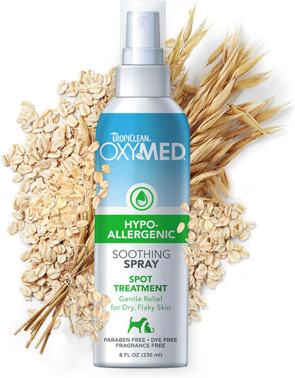 OxyMed Hypoallergenic Dog Shampoo for Allergies and Itching, Skin Soothing Shampoo for Pets with Sensitive Skin, Tearless, Cat Safe, 20oz.