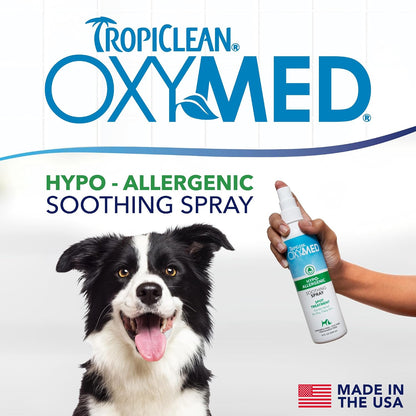 OxyMed Hypoallergenic Dog Shampoo for Allergies and Itching, Skin Soothing Shampoo for Pets with Sensitive Skin, Tearless, Cat Safe, 20oz.