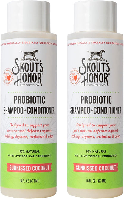 Probiotic Dog Shampoo and Conditioner - DOTW, 16 oz