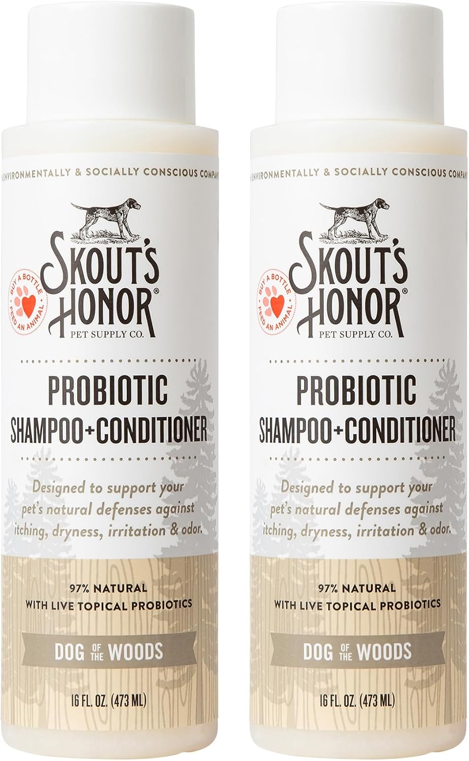 Probiotic Dog Shampoo and Conditioner - DOTW, 16 oz